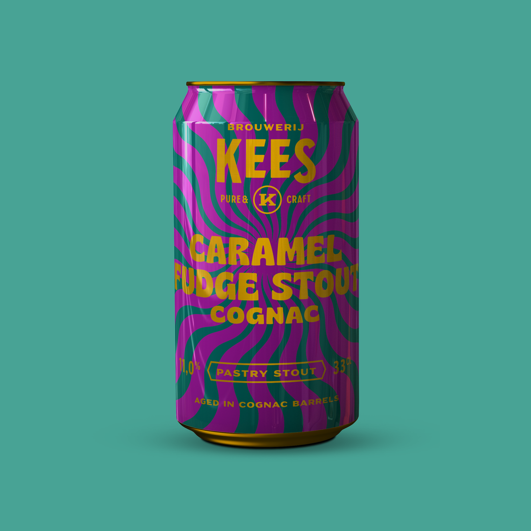 Caramel Fudge Stout Cognac Barrel Aged Edition - Brouwerij Kees - Cognac Barrel Aged Imperial Caramel Fudge Stout, 11%, 330ml Can