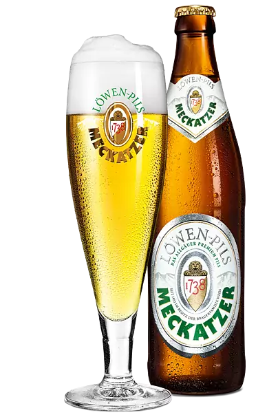 Meckatzer Lowen Pils - Meckatzer Löwenbräu - Pilsner, 4.8%, 500ml Bottle