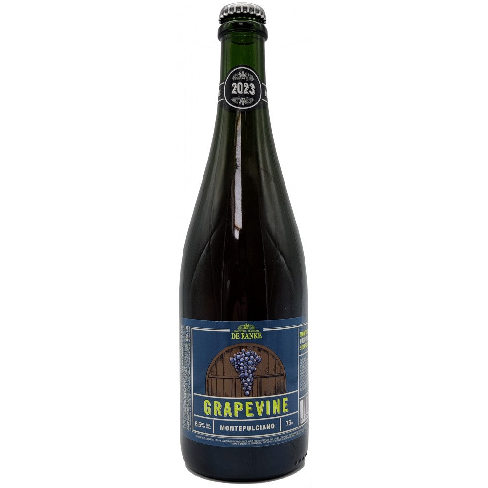 Grapevine 2023 - Brouwerij De Ranke - Belgian Lambic with Montepuliciano Grapes, 6.5%, 750ml Sharing Beer Bottle