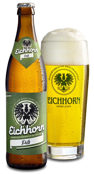 Eichhorn Pils - Brauerei Eichhorn Dörfleins - Pilsner, 5%, 500ml Bottle