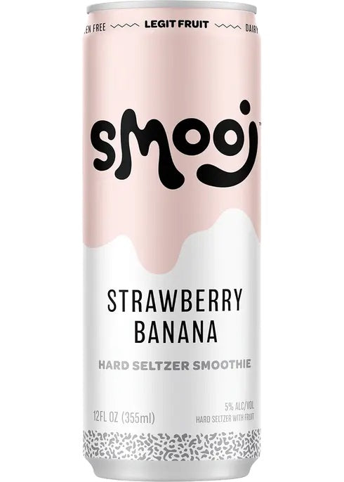 Strawberry Banana - Smooj - Strawberry Banana Hard Seltzer Smoothie, 5%, 330ml Can
