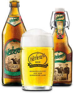 Weiherer Lager Hell - Brauerei-Gasthof Kundmüller - Lager Hell, 4.7%, 500ml Bottle