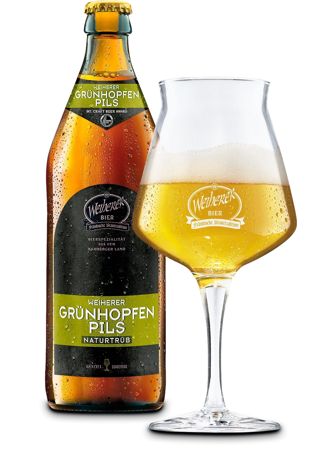 Weiherer Grünhopfen-Pils - Brauerei-Gasthof Kundmüller - Green Hopped Pilsner, 4.9%, 500ml Bottle