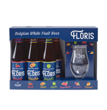 Load image into Gallery viewer, Floris Discovery Gift Set - Huyghe Brewery - Mixed Belgian Fruit Beers, 3.6%, 6x330ml Bottle &amp; Glass Gift Set
