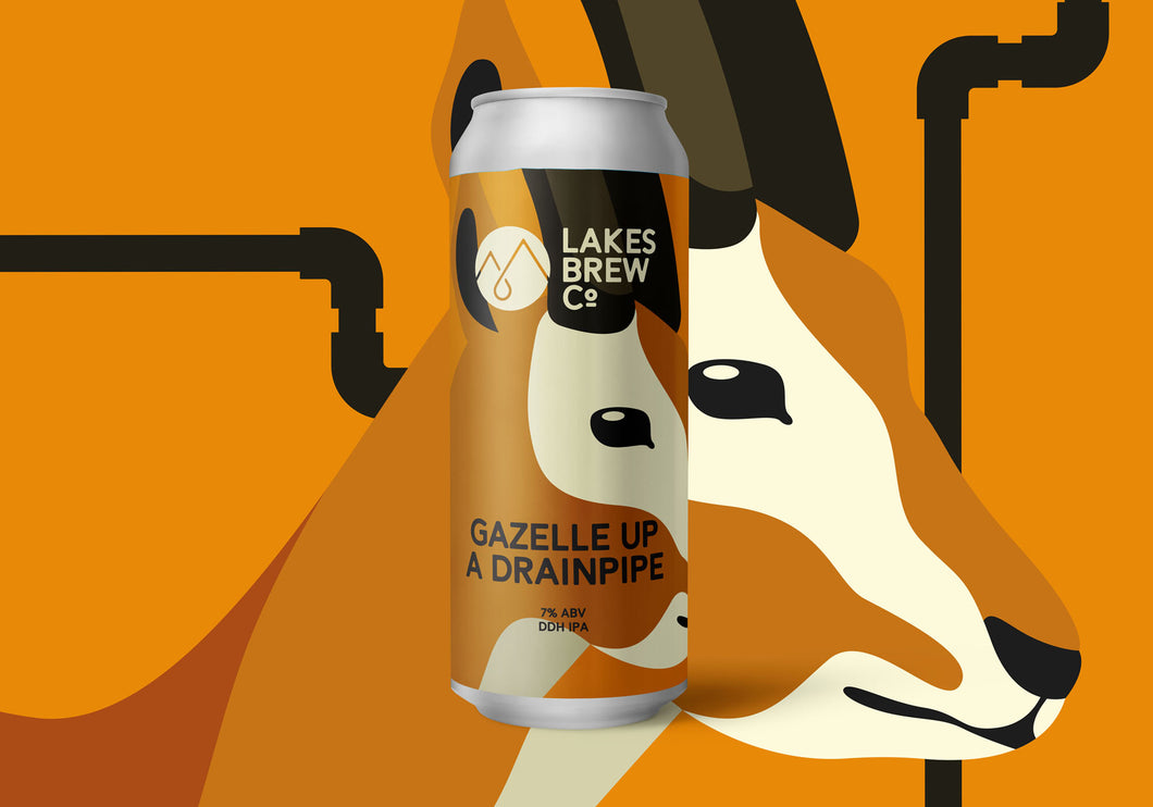 Gazelle Up A Drainpipe - Lakes Brew Co - DDH IPA, 7%, 440ml Can