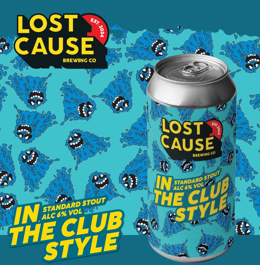 In The Club Style - Lost Cause Brewing Co - Standard Stout, 6%, 440ml Can