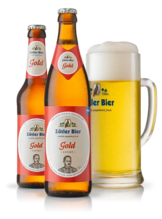 Gold Export - Privat-Brauerei Zötler - Export Lager, 5.3%, 500ml Bottle