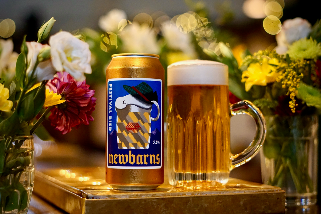 Festival Bier - Newbarns Brewery - Oktoberfest Lager Beer, 5.6%, 440ml Can