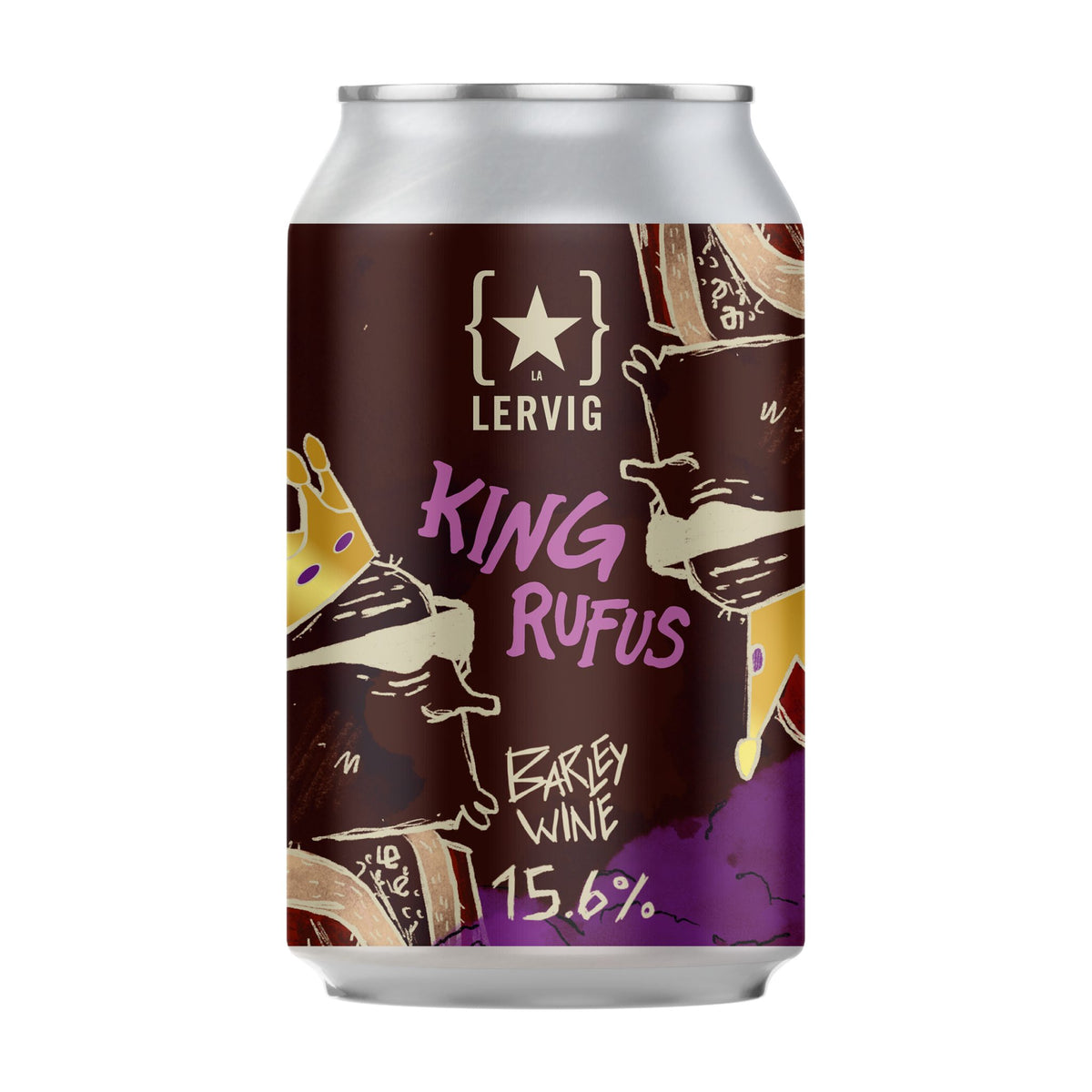 King Rufus - Lervig Bryggeri - Barley Wine, 15.6%, 330ml Can ...