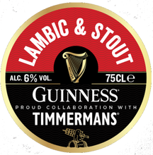 Load image into Gallery viewer, Lambic &amp; Stout - Timmermans X Guinness - Lambic &amp; Stout Blend, 6%, 1x375ml Bottle &amp; Glass Gift Set
