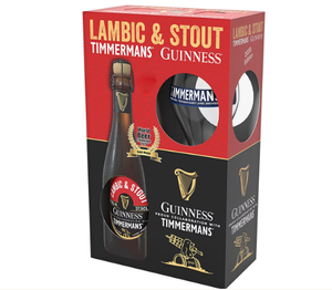 Lambic & Stout - Timmermans X Guinness - Lambic & Stout Blend, 6%, 1x375ml Bottle & Glass Gift Set