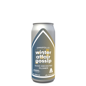 Winter Affair Gossip Quad Decocted Pilsner - Zichovec Brewery X Omnipollo - Quad Decocted Pilsner, 5.1%, 500ml Can