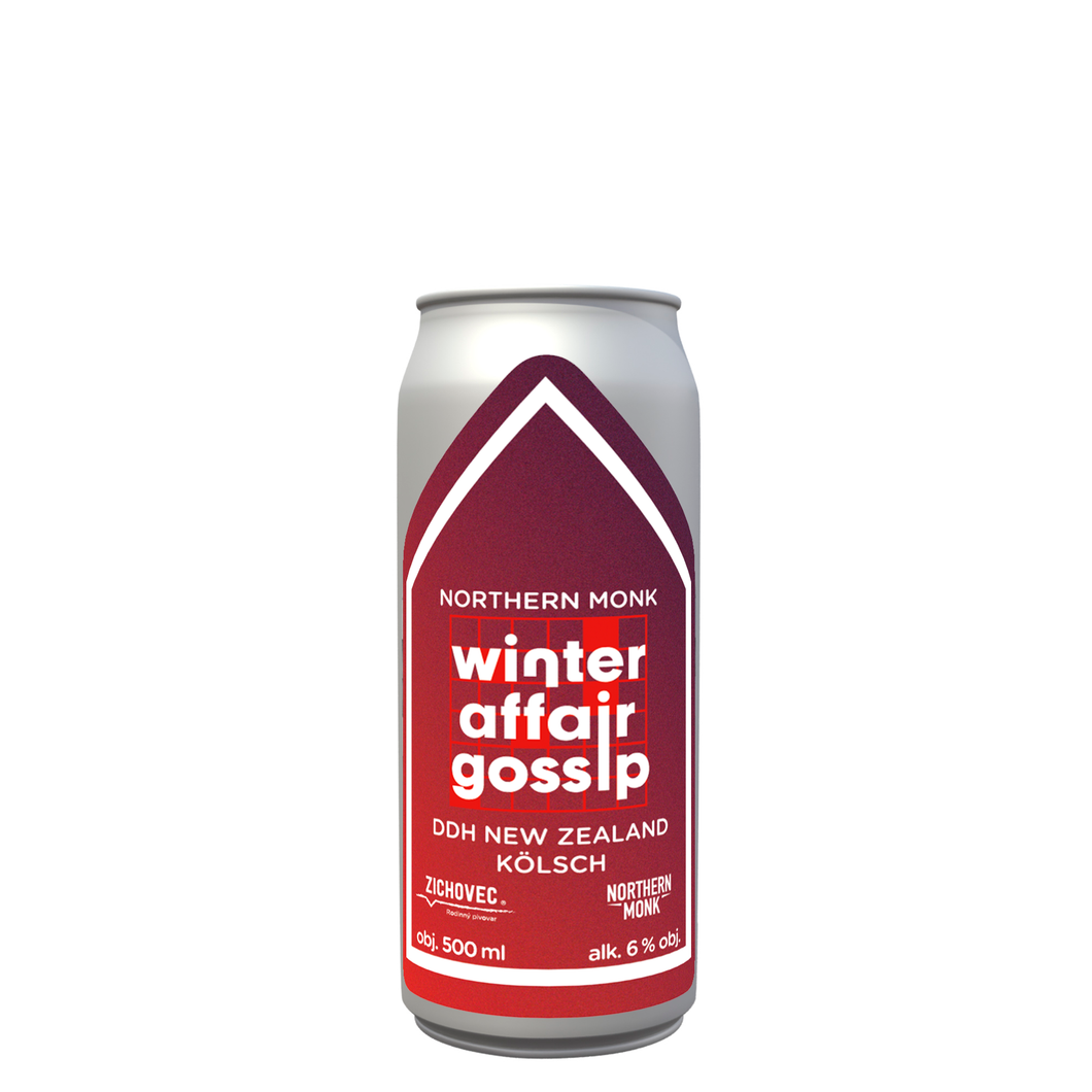 Winter Affair Gossip Kölsch - Zichovec Brewery X Northern Monk - DDH NZ Kölsch, 6%, 500ml Can