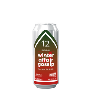 12 Winter Affair Gossip Bibibir - Zichovec Brewery X Bibibir - Italian Pilsner, 5.1%, 500ml Can