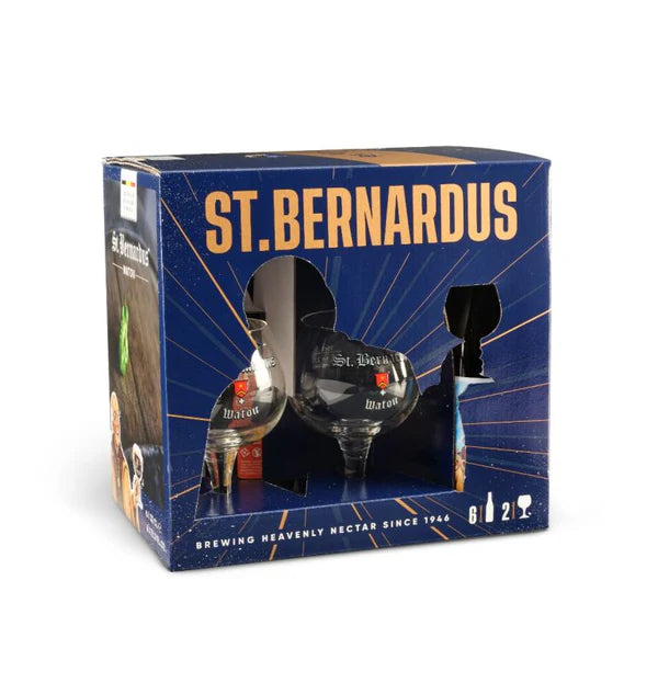 St.Bernardus Gift Set - Brouwerij St.Bernardus - Belgian Ales, 6x330ml Bottle & 2xGlass Gift Set