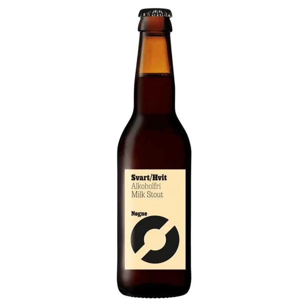 Svart/Hvit - Nøgne Ø - Alcohol Free Milk Stout, 0%, 330ml Bottle