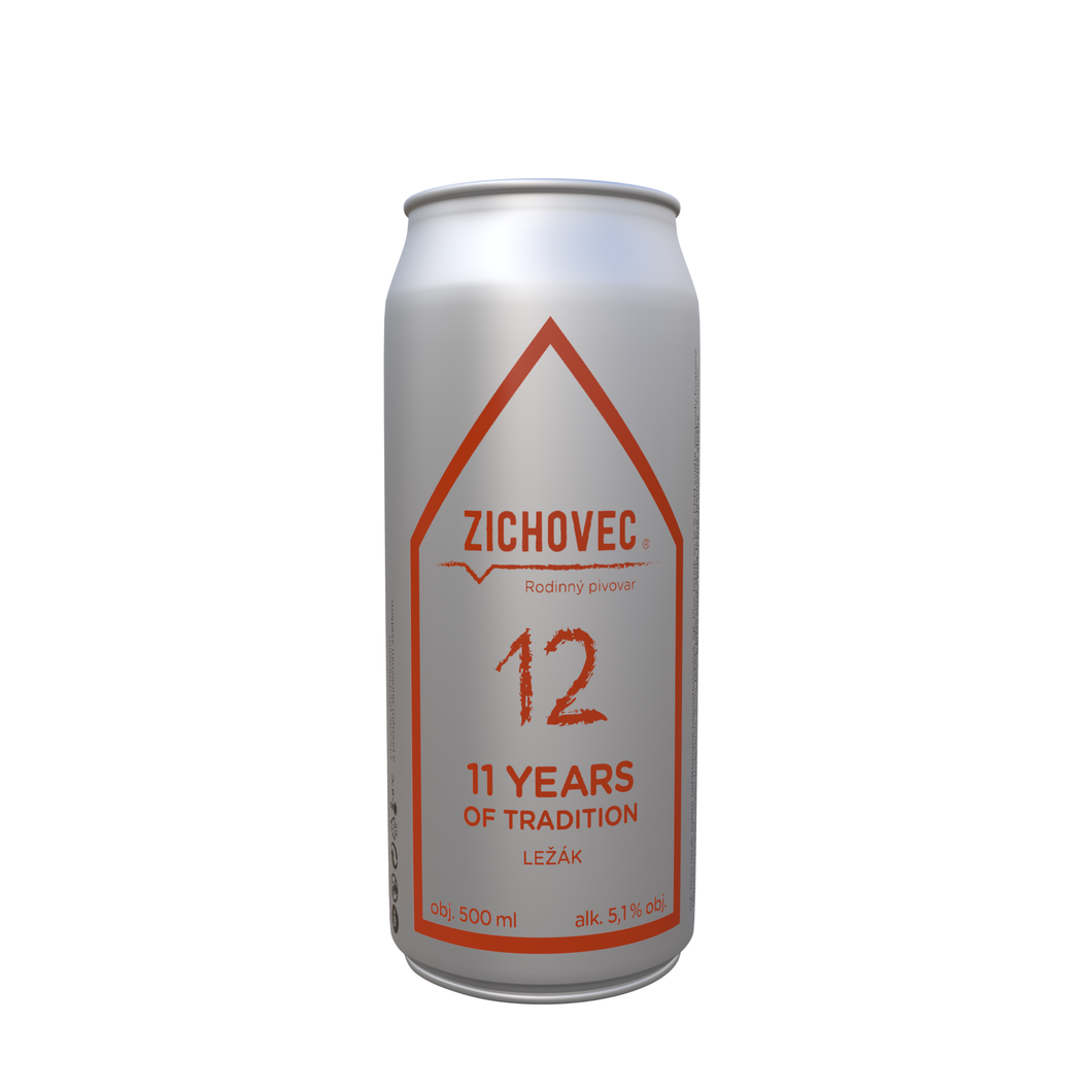 12 Years Of Tradition - Zichovec Brewery - Czech Lager, 5.1%, 500ml Can