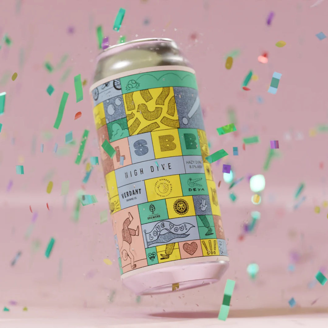 High Dive - Left Handed Giant X Verdant Brewing Co X Deya Brewing - Hazy DIPA, 8%, 440ml Can