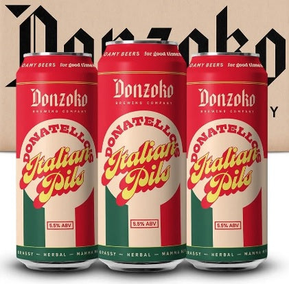 Donatello's Pils - Donzoko Brewing Co - Italian Pilsner, 5.5%, 500ml Can