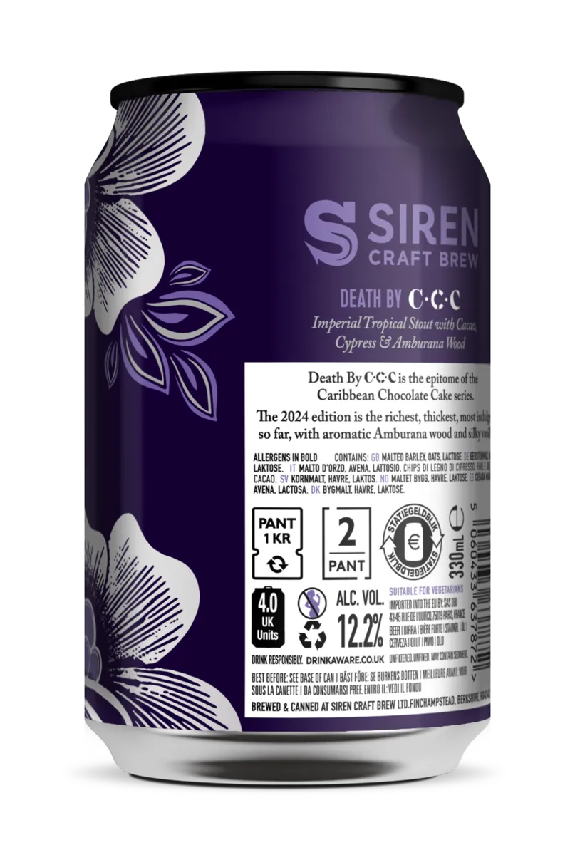 2024 Death By Caribbean Chocolate Cake - Siren Craft Brew - Imperial T ...