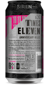 Times Eleven - Siren Craft Brew - 121 Day Helles Lager, 5.2%, 440ml Can