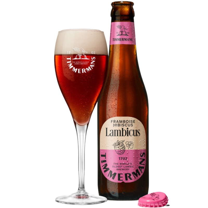 Framboise Hibiscus Lambicus - Timmermans - Raspberry & Hibiscus Beer ...