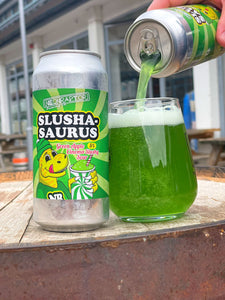 Slushasaurus - Neon Raptor - Green Apple Cinema Slushy Sour, 5%, 440ml Can