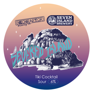 Severed Island - Neon Raptor X Seven Island Brewery - Tiki cocktail sour with Pineapple, Passionfruit, Cherry, Cinammon and Nutmeg, 6%, 440ml Can