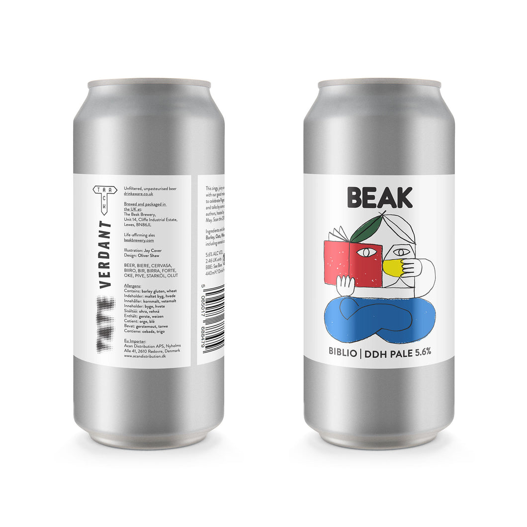 Biblio - Beak Brewery X Verdant Brewing Co X Track Brewing Co X Tate Modern - DDH Pale Ale, 5.6%, 440ml Can