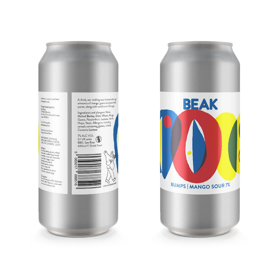 Bumps - Beak Brewery - Tropical Sour with Mango, Guava & Passionfruit, 7%, 440ml Can