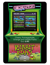 Load image into Gallery viewer, Ribbit Road - Neon Raptor - Cherry, Orange, Pomegranate and Vanilla Pastry Sourh, 5.4%, 440ml Can
