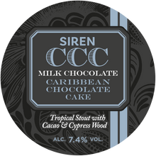 Load image into Gallery viewer, Milk Chocolate Caribbean Chocolate Cake - Siren Craft Brew - Tropical Stout with Cacao Nibs &amp; Cypress Wood, 7.4%, 330ml Can
