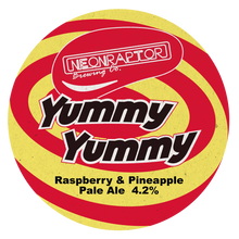 Load image into Gallery viewer, Yummy Yummy - Neon Raptor - Raspberry &amp; Pineapple Pale Ale, 4.2%, 440ml Can
