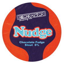 Load image into Gallery viewer, Nudge - Neon Raptor - Chocolate Fudge Stout, 6%, 440ml Can

