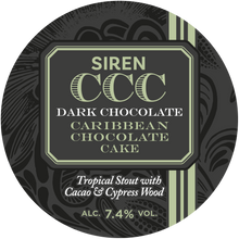 Load image into Gallery viewer, Dark Chocolate Caribbean Chocolate Cake - Siren Craft Brew - Tropical Stout with Cacao Nibs &amp; Cypress Wood, 7.4%, 330ml Can
