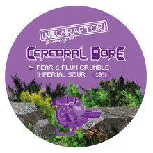 Load image into Gallery viewer, Cerebral Bore - Neon Raptor - Pear and Plum Crumble Imperial Sour, 10%, 440ml Can
