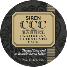 Load image into Gallery viewer, Deconstructed Barrel Chocolate Caribbean Chocolate Cake - Siren Craft Brew - Tropical Stout Aged On Bourbon Barrel Staves, 8.4%, 330ml Can
