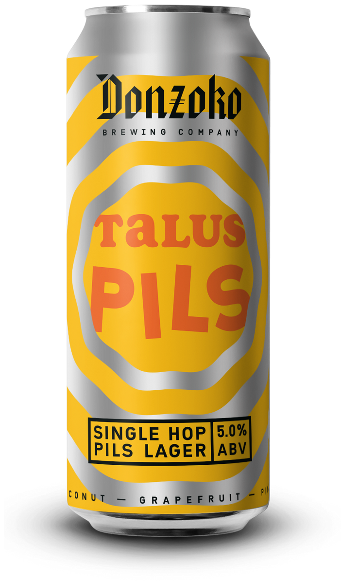 Talus Pils - Donzoko Brewing Co - Single Hop Pilsner, 5%, 500ml Can ...