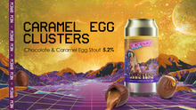 Load image into Gallery viewer, Clusters Caramel Egg - Neon Raptor - Chocolate &amp; Caramel Egg Stout, 5.2%, 440ml Can
