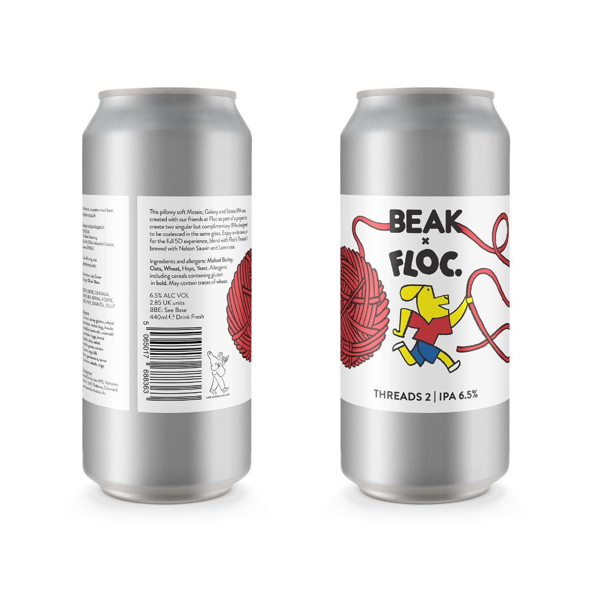 Threads 2 - Beak Brewery X Floc Brewing Project - IPA, 6.5%, 440ml Can ...