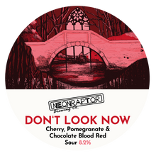 Load image into Gallery viewer, Don't Look Now - Neon Raptor - Cherry, Pomegrante &amp; Chocolate Blood Red Sour, 8.2%, 440ml Can

