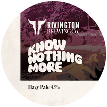 Load image into Gallery viewer, Know Nothing More - Rivington Brewing Co - Hazy Pale, 4.5%, 500ml Can
