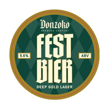 Load image into Gallery viewer, Festbier - Donzoko Brewing Co - Deep Gold Lager, 5.6%, 440ml Can
