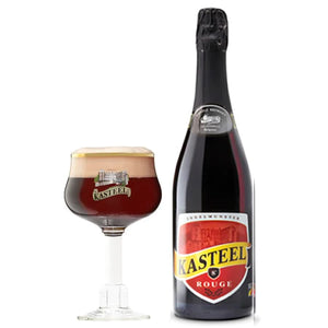 Kasteel Rouge Gift Set - Kasteel Brouwerij Vanhonsebrouck - Belgian Cherry Beer, 8%, 2x750ml & 2 Glass Gift Set