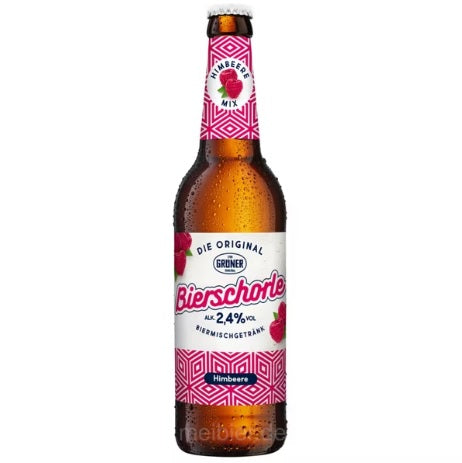 Bierschorle Himbeere - Grüner Bier - Raspberry Radler, 2.4%, 500ml Bottle