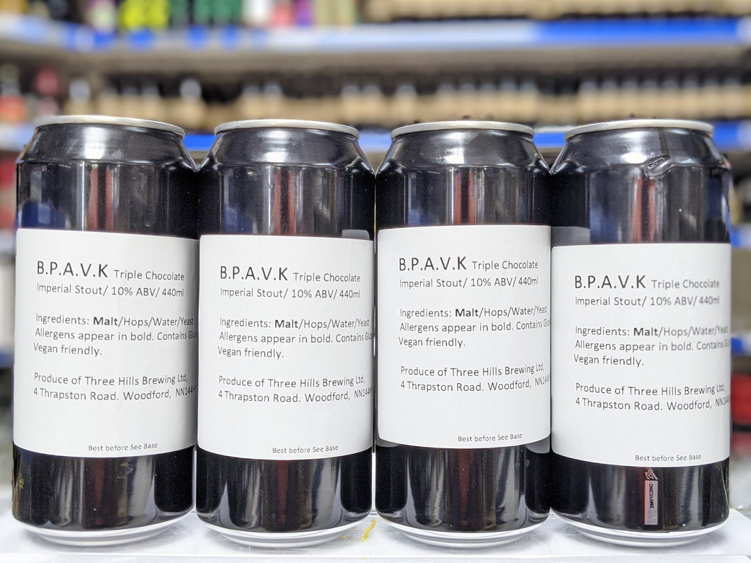 B.P.A.V.K - Three Hills Brewing - Triple Chocolate Imperial Stout, 10%, 440ml Can
