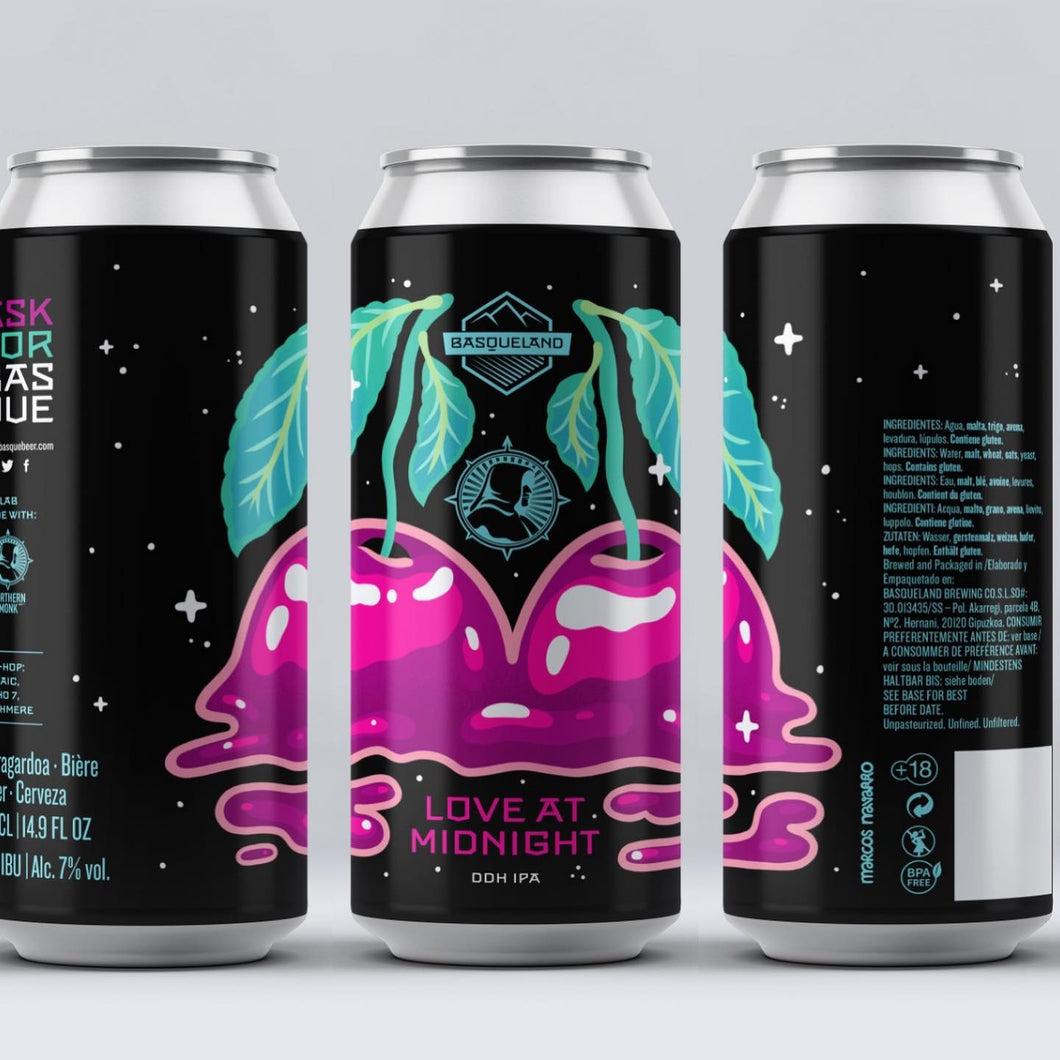 Love At Midnight - Basqueland Brewing Co - DDH IPA, 7%, 440ml Can