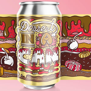 Dessert In A Can Peanut Butter Caramel Crisp Jam Doughnut - Amundsen Brewery - Peanut Butter Caramel Crisp Jam Doughnut Imperial Stout, 10.5%, 330ml Can