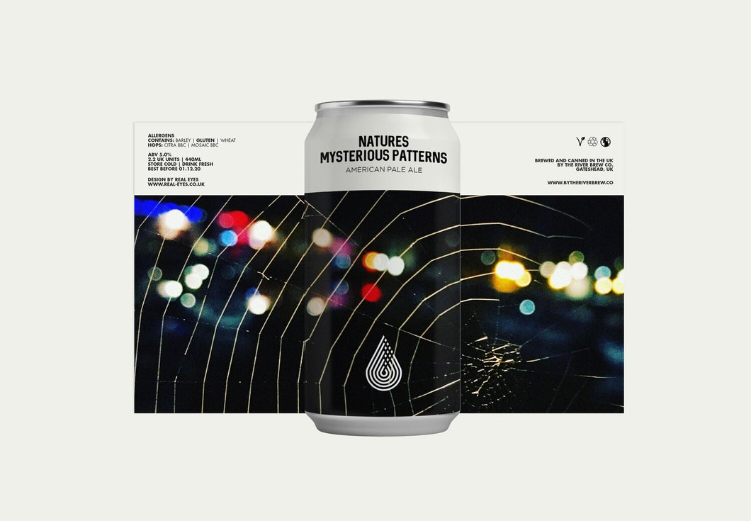 Natures Mysterious Patterns - By The River Brew - American Pale Ale, 5%, 440ml Can