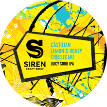 Load image into Gallery viewer, Castilian Lemon &amp; Honey Cheesecake - Siren Craft Brew - Juicy Sour IPA, 6.2%, 440ml Can
